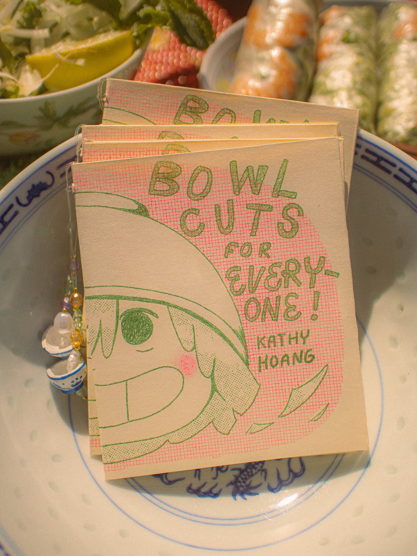 Bowl Cuts For Everyone RISO Zine with Charm