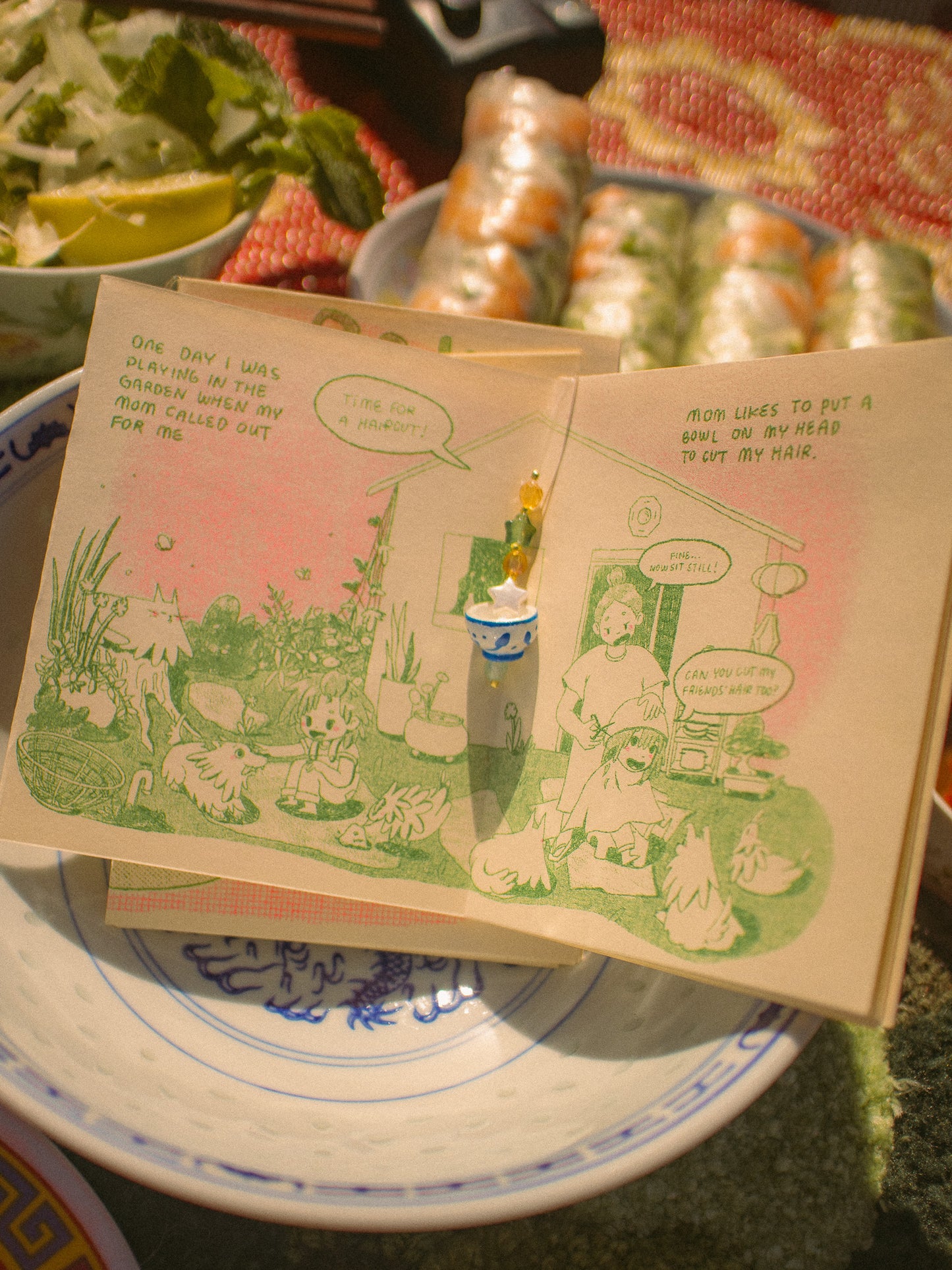 Bowl Cuts For Everyone RISO Zine with Charm