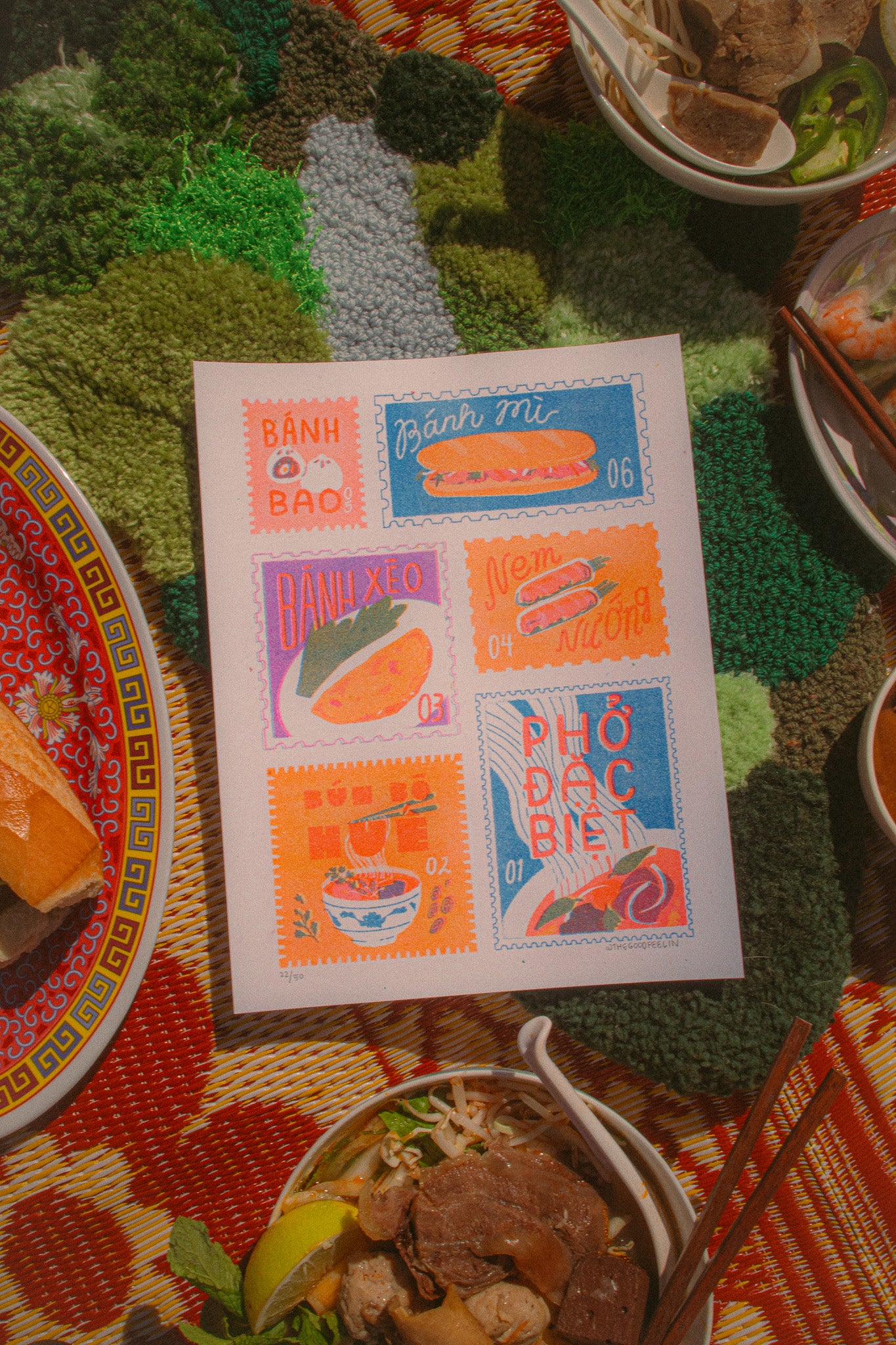 Vietnamese Food Stamps RISO Print - 8.5" x 11"