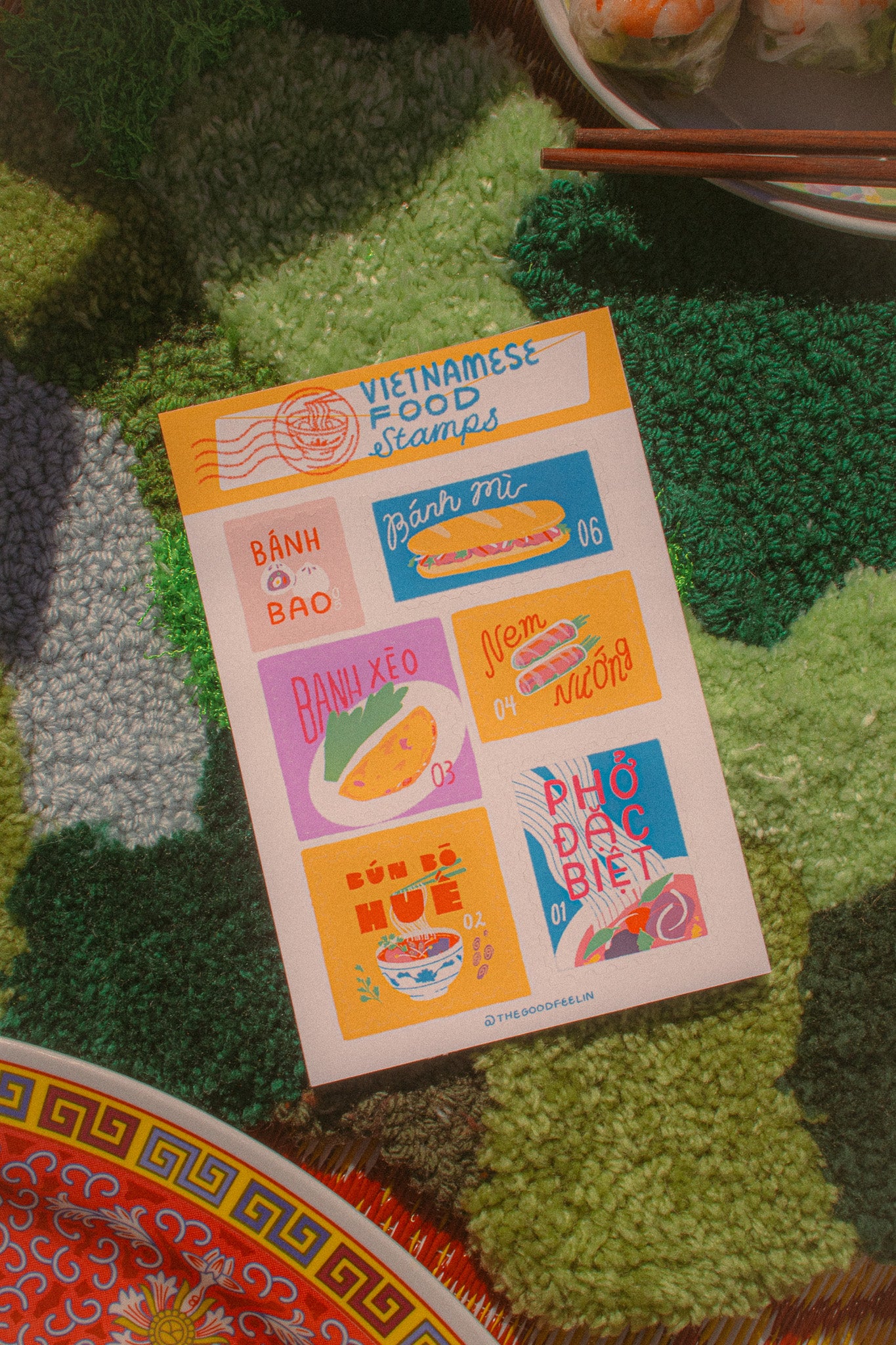 Vietnamese Food Stamps Sticker Sheet